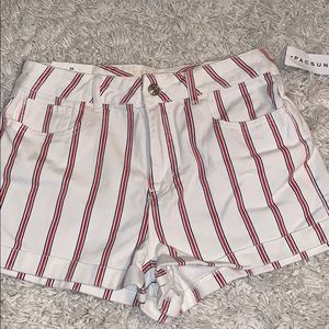Pacsun Striped Denim Shorts